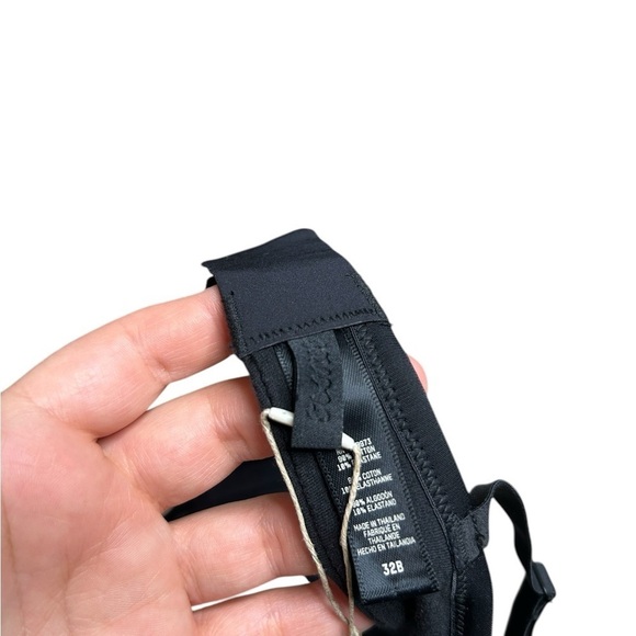 Skims Kim Kardashian Cotton Logo Underwire Demi Soft Bra Soot Black - Picture 16 of 16